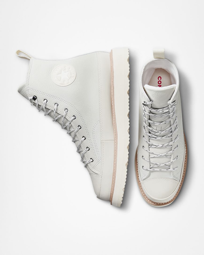 Dámské Boty Converse Chuck Taylor Crafted Vysoké Béžový Béžový Bílé Růžové | CZ WFHL30